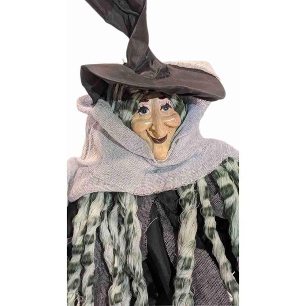 Witch Figure Folk Art Spooky Kid Friendly Fall Decor Candy Treat18 inches